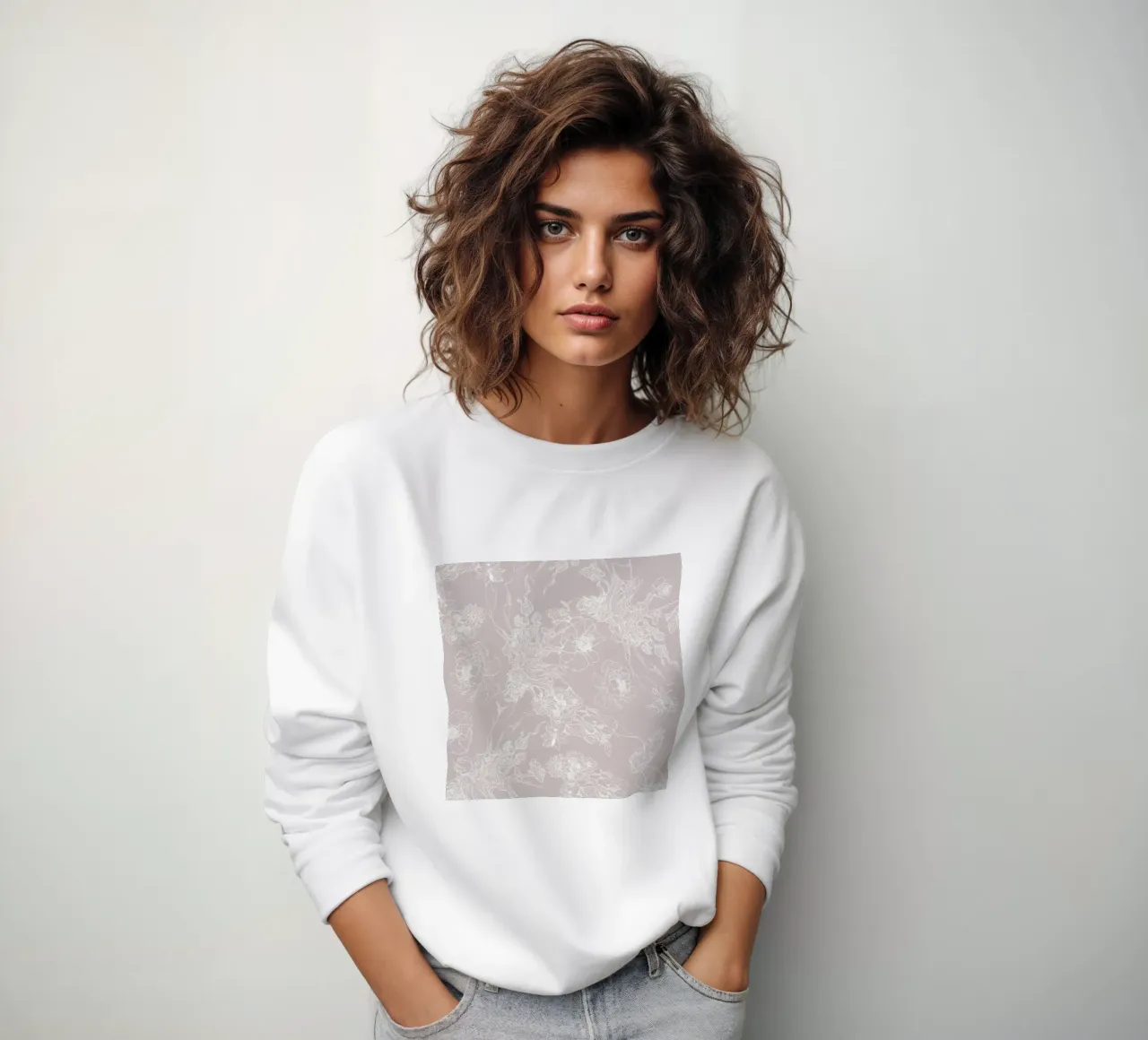 flora bianca felpa da Giulio Iurissevich