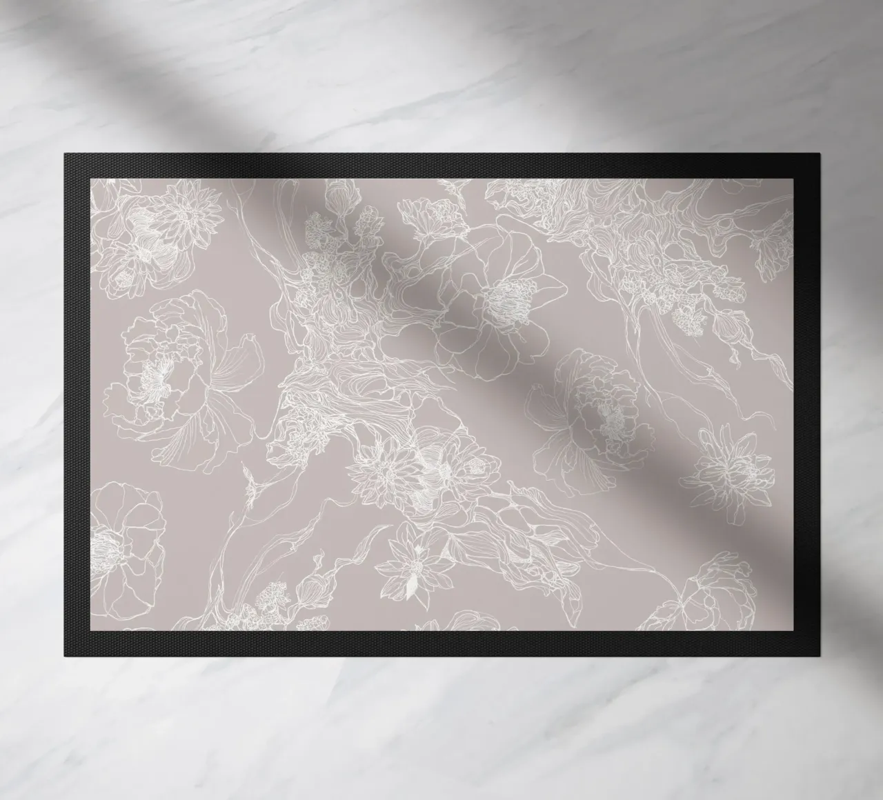 witte flora deurmat van Giulio Iurissevich