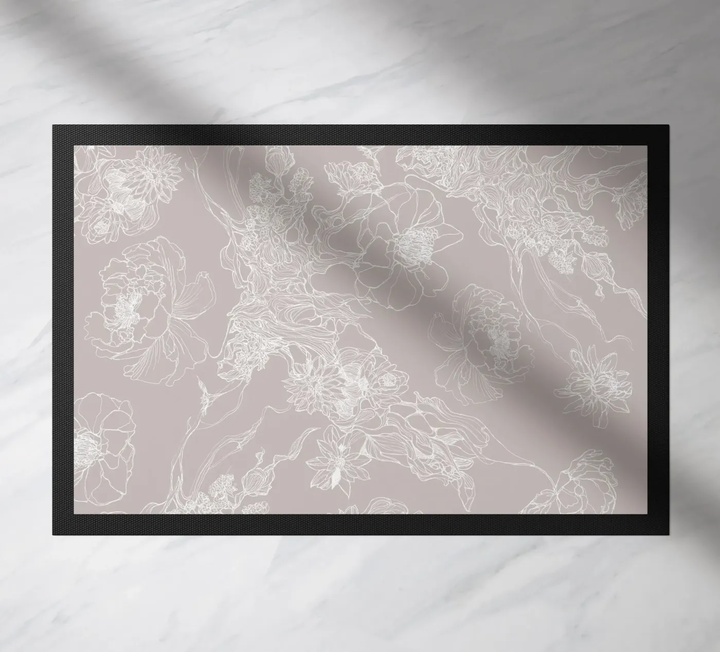 white flora doormat by Giulio Iurissevich