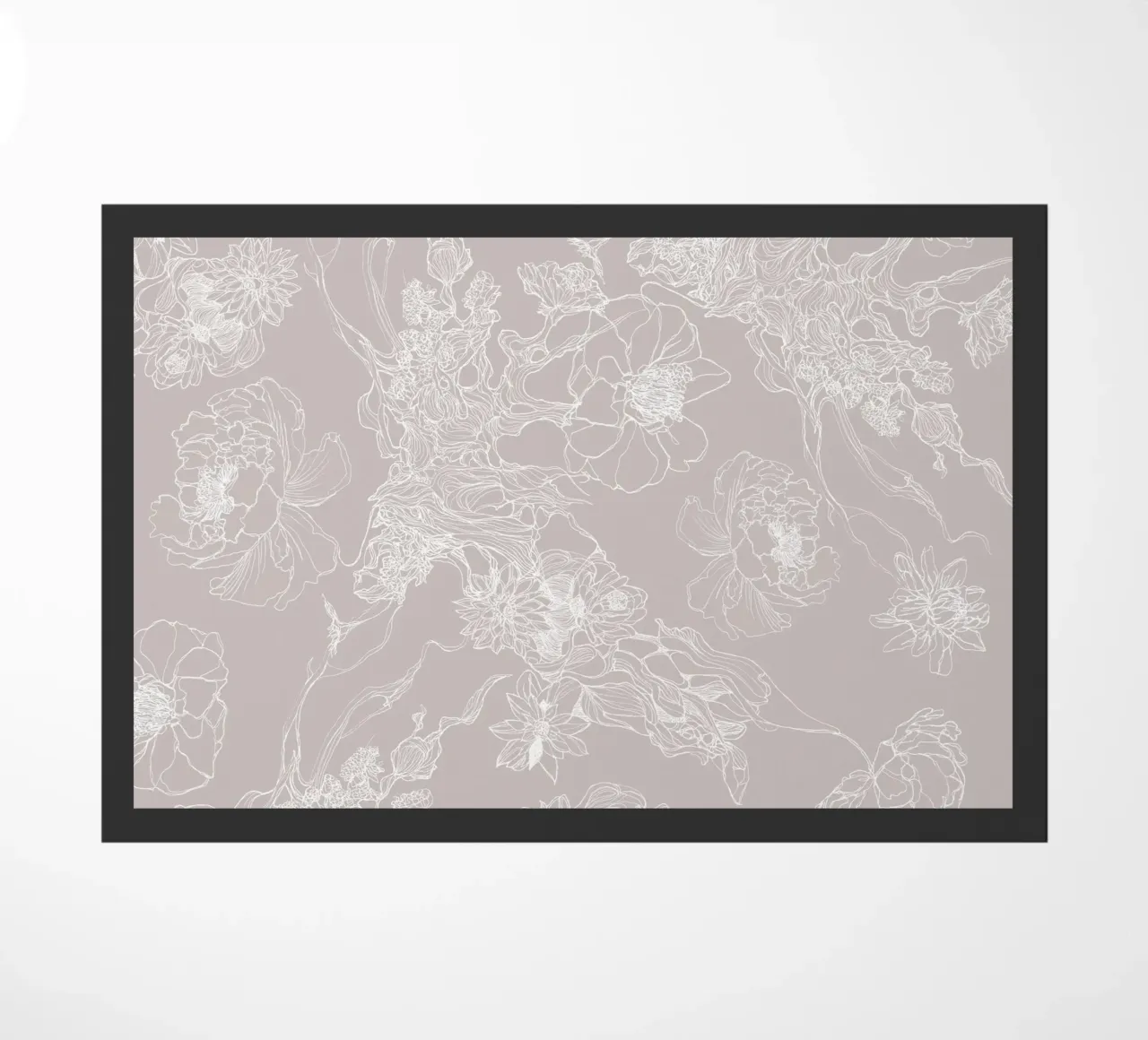 witte flora deurmat van Giulio Iurissevich