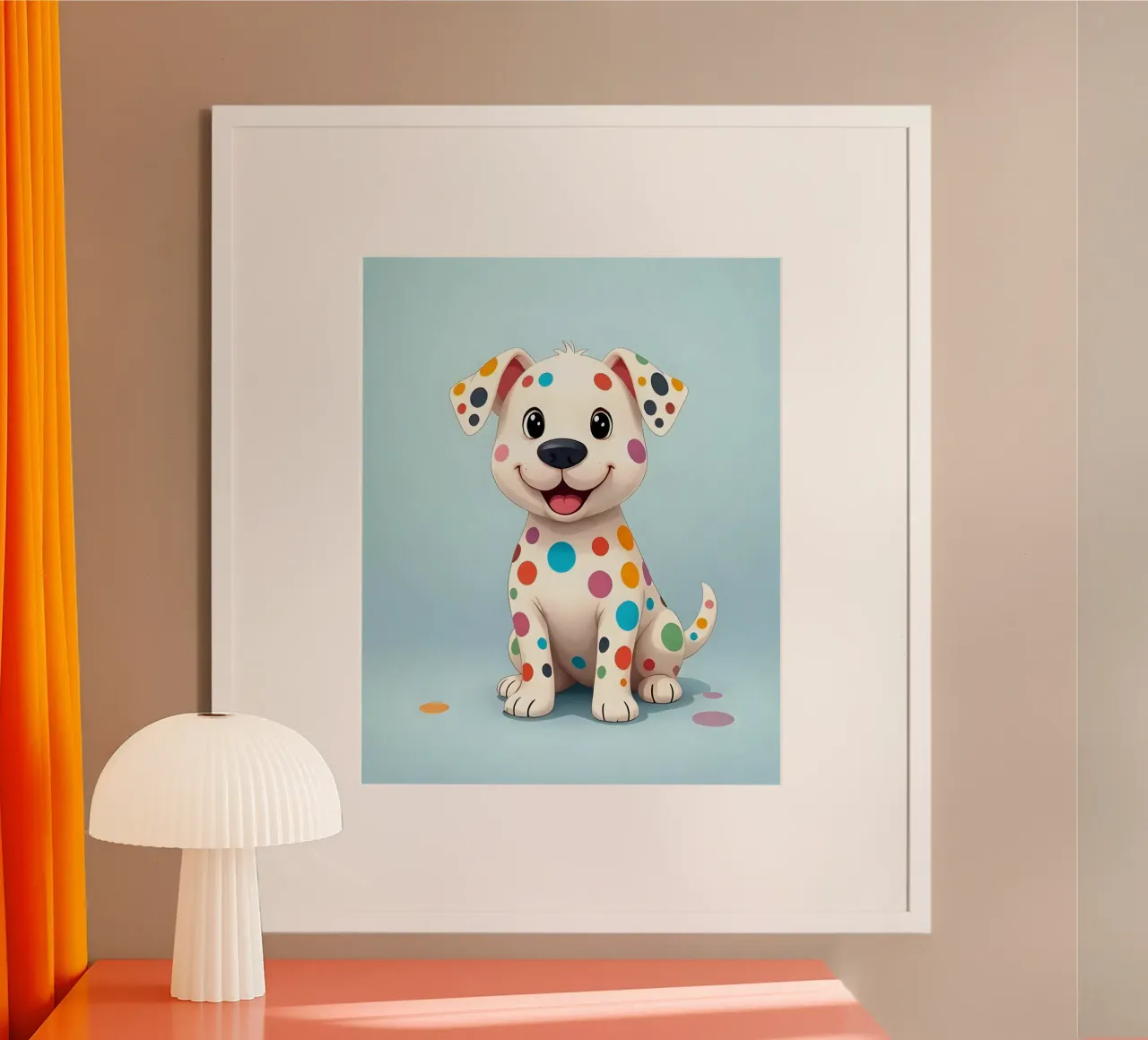 Hund_4 poster con telaio in alluminio da Tierisch bunt by LK