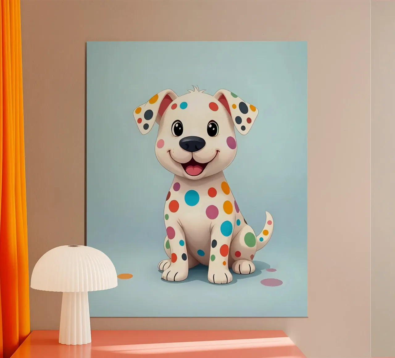 Hund_4 poster con telaio in alluminio da Tierisch bunt by LK