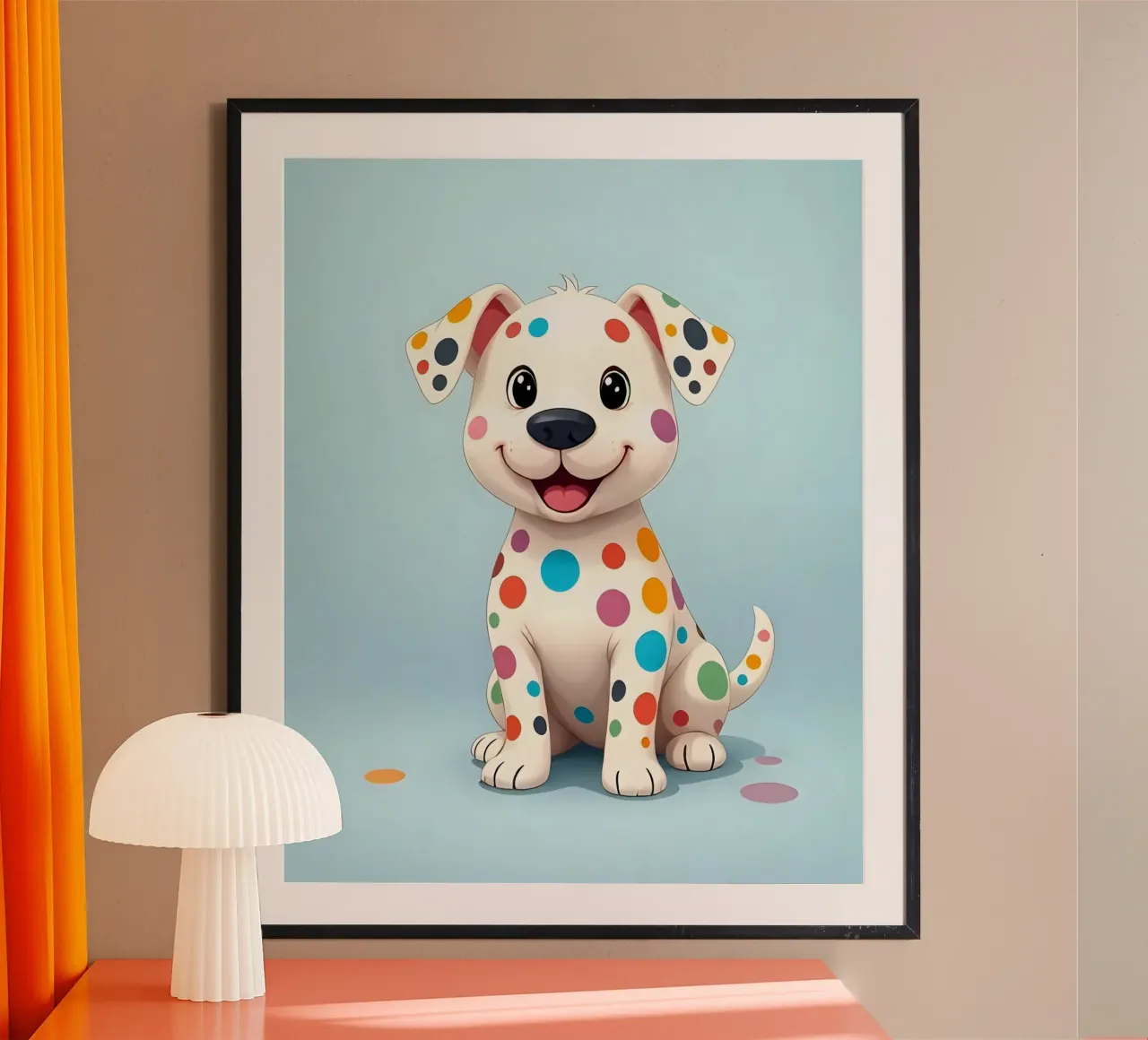 Hund_4 poster con telaio in alluminio da Tierisch bunt by LK