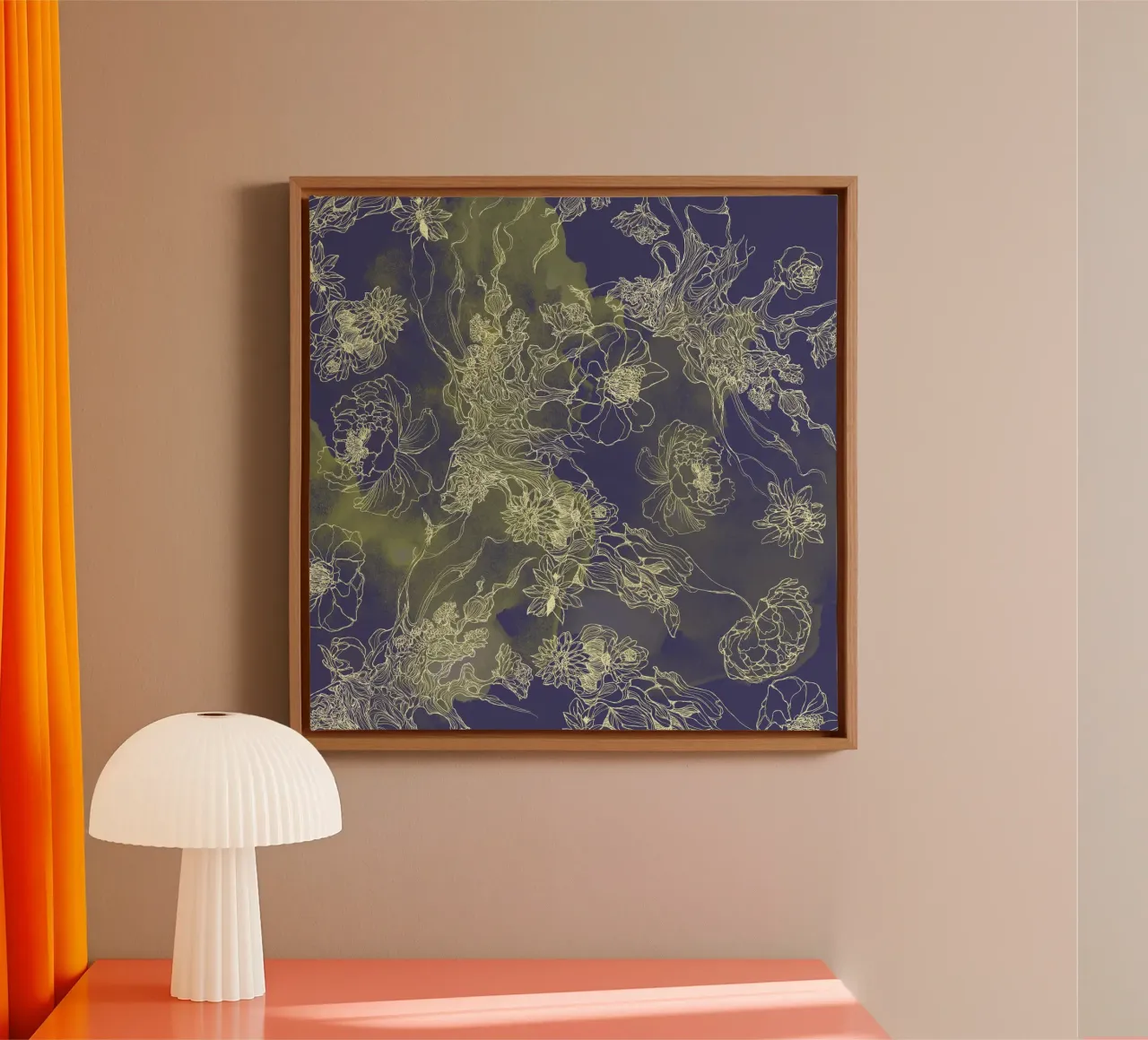 bloemkool22 canvas met Baklijst van Giulio Iurissevich
