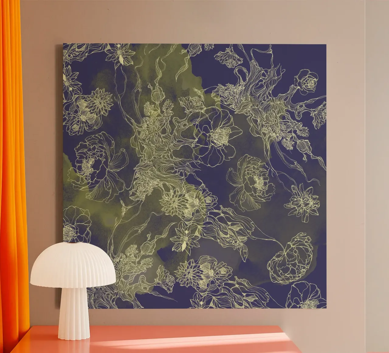 bloemkool22 canvas met Baklijst van Giulio Iurissevich