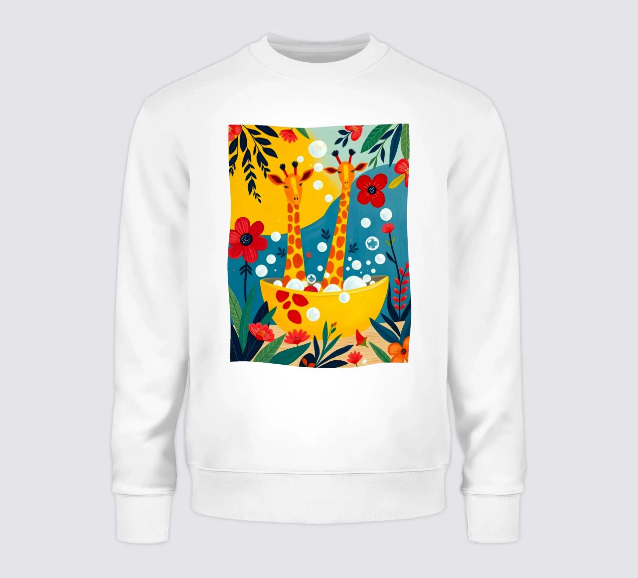 JIRAFAS EN LA BAÑERA sudadera de ARTOMATIC