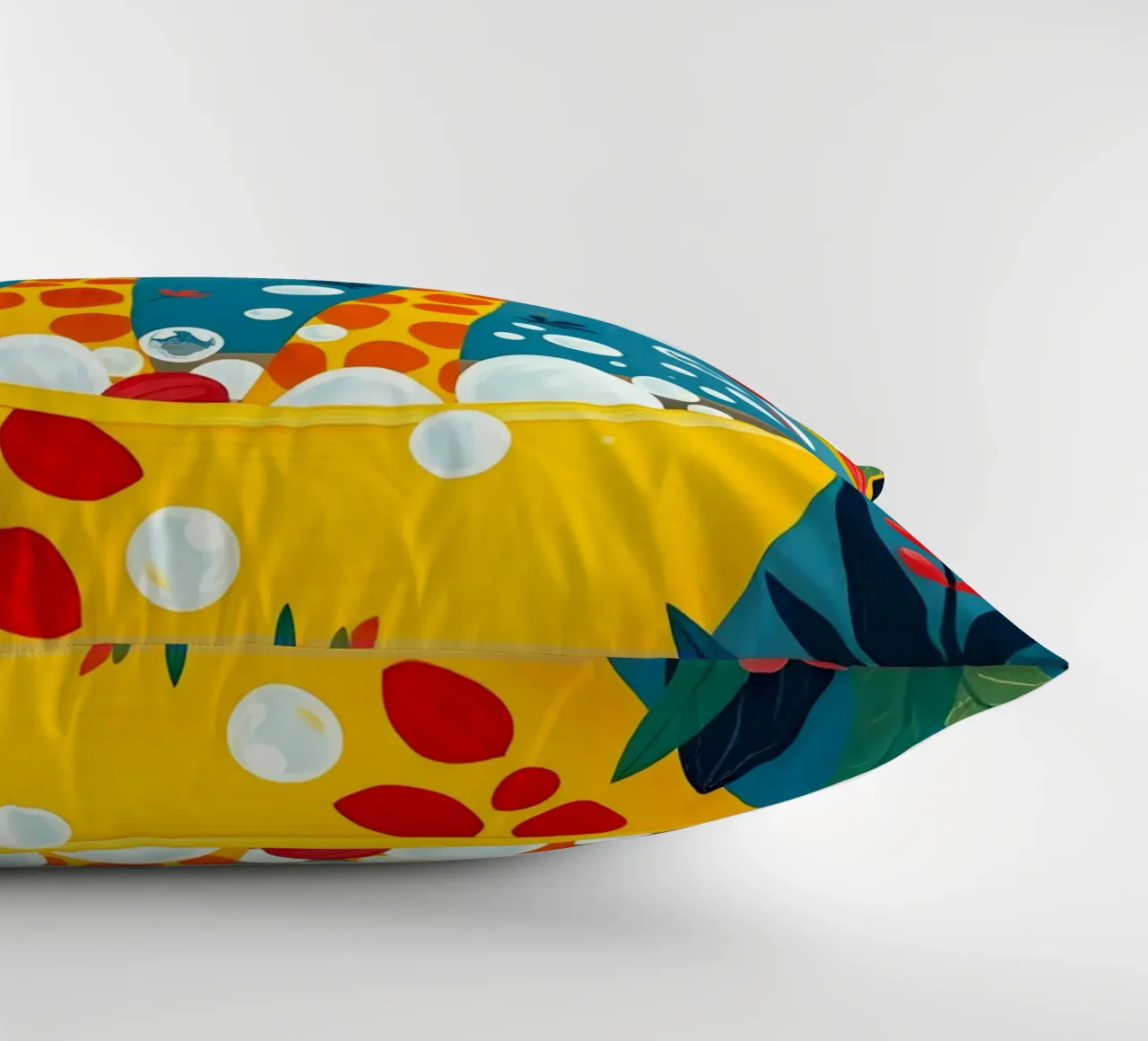 GIRAFFES IN BATH decorative cushion by ARTOMATIC