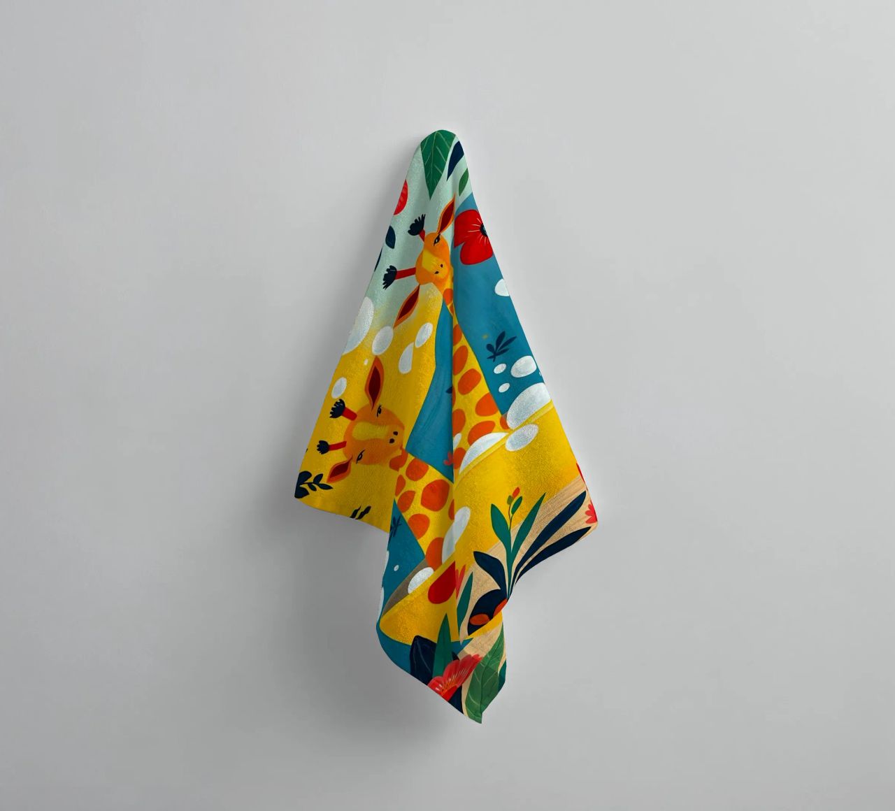 GIRAFES DANS LE BAIN serviette de bain de ARTOMATIC