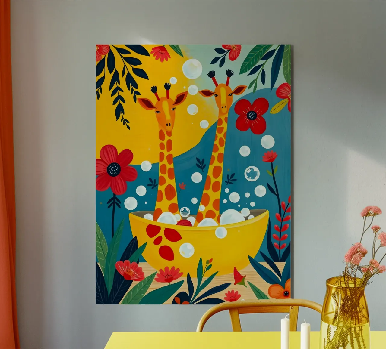 GIRAFFES IN BATH forex plate by ARTOMATIC