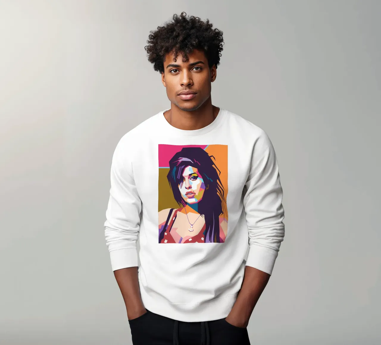 Ritratto pop art di Amy Winehouse felpa da Hantamrata