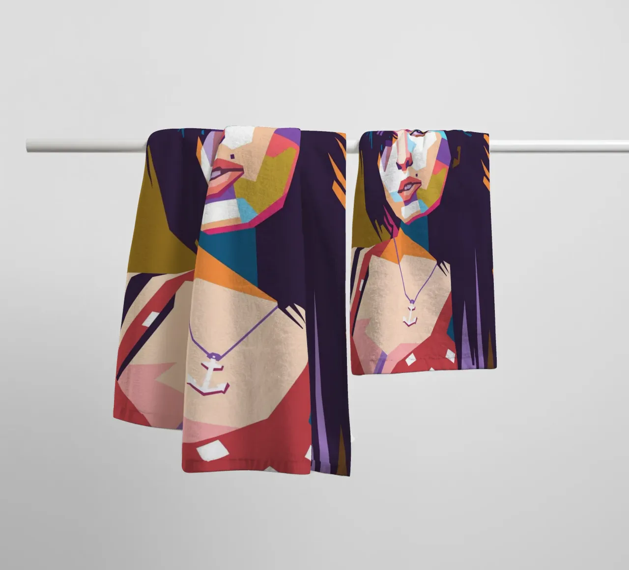 Portrait pop art d'Amy Winehouse serviette de bain de Hantamrata