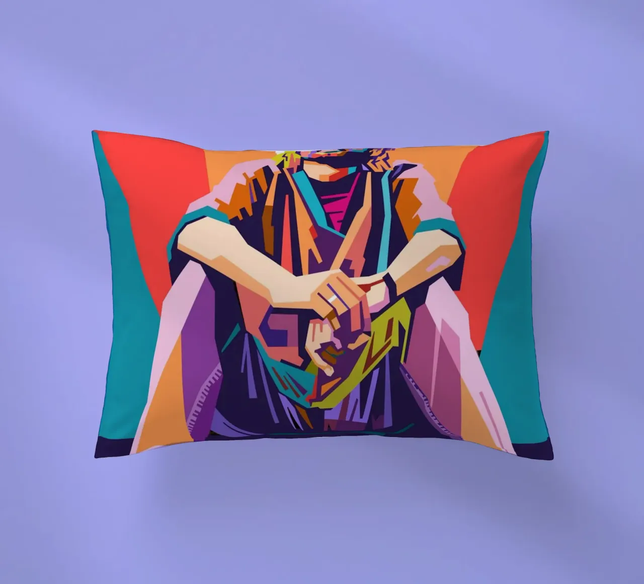 Ritratto pop art di Kurt Cobain cuscino da Hantamrata
