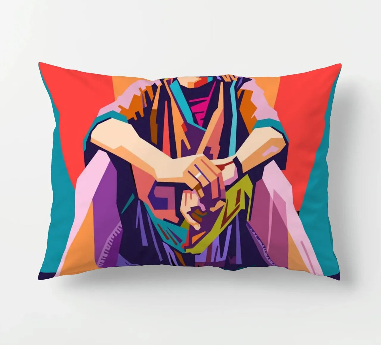 Ritratto pop art di Kurt Cobain cuscino da Hantamrata