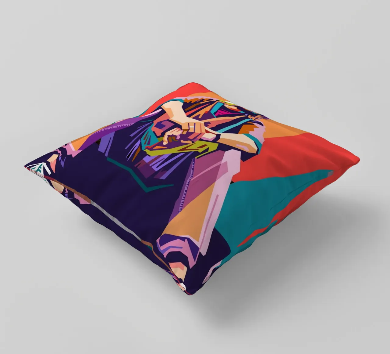 Ritratto pop art di Kurt Cobain cuscino da Hantamrata