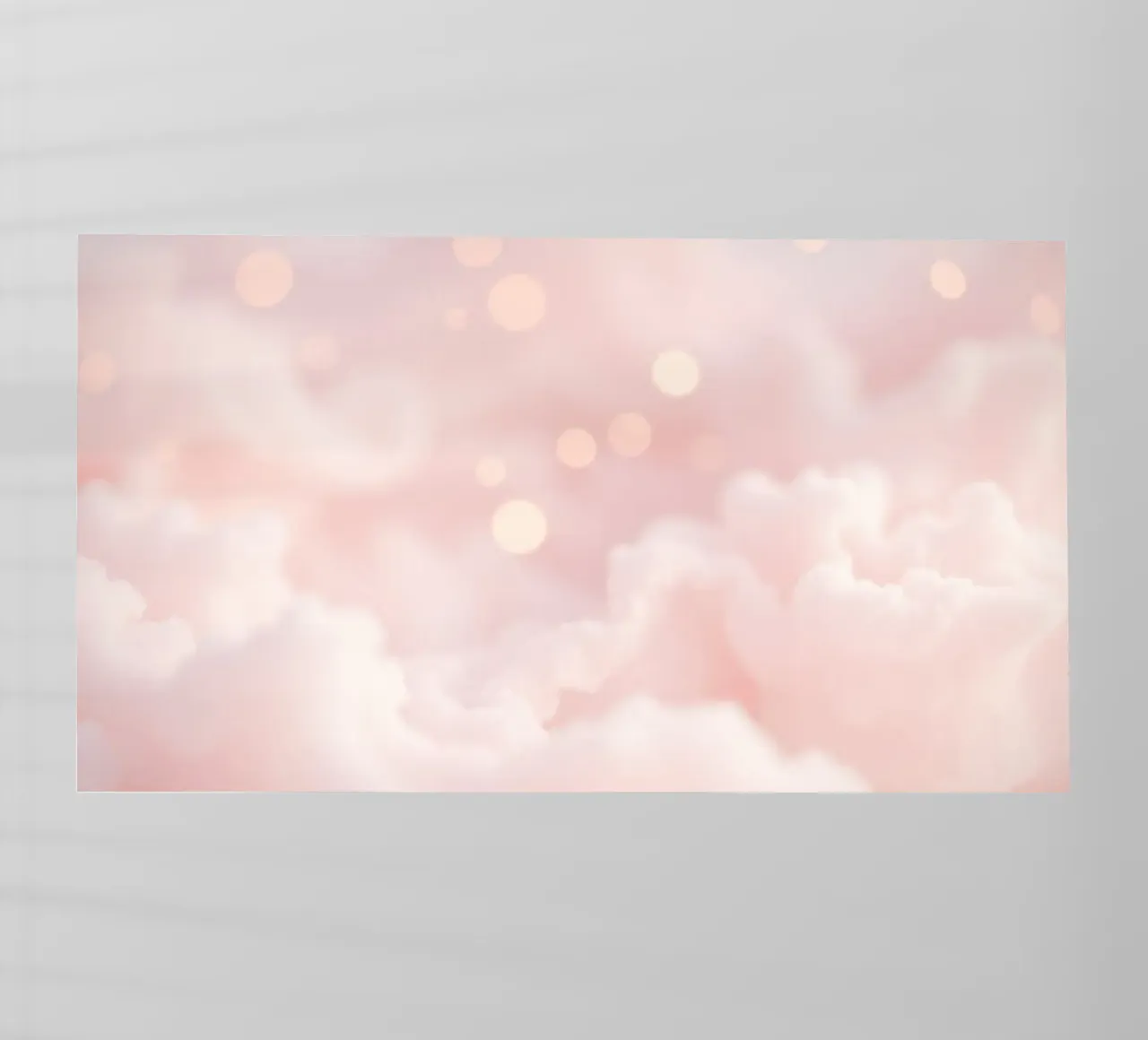 Soft pink abstract background with fluffy clouds and gentle backlit film by DesignDoodle
