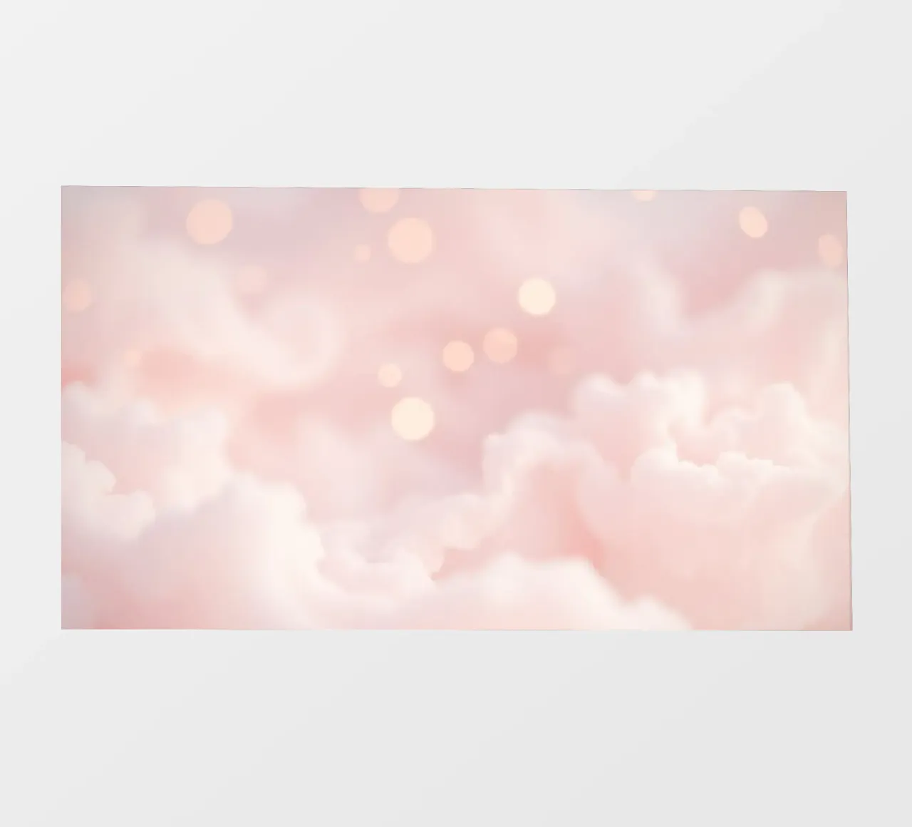 Soft pink abstract background with fluffy clouds and gentle backlit film by DesignDoodle