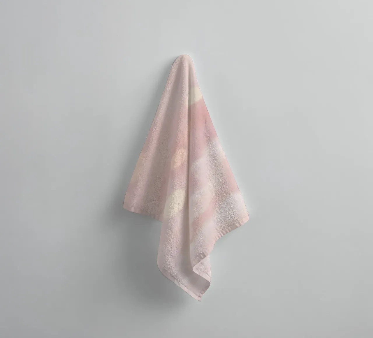 Soft pink abstract background with fluffy clouds and gentle towel by DesignDoodle
