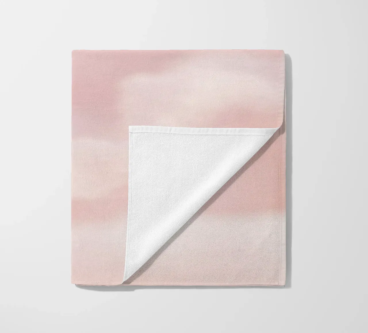 Soft pink abstract background with fluffy clouds and gentle beach towel by DesignDoodle