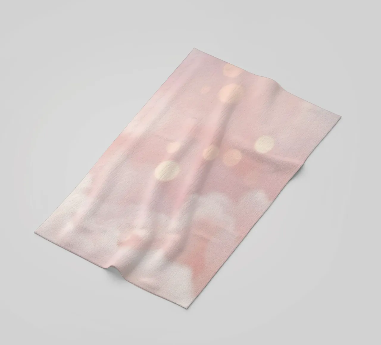 Sfondo astratto rosa tenue con nuvole soffici e delicate telo mare da DesignDoodle