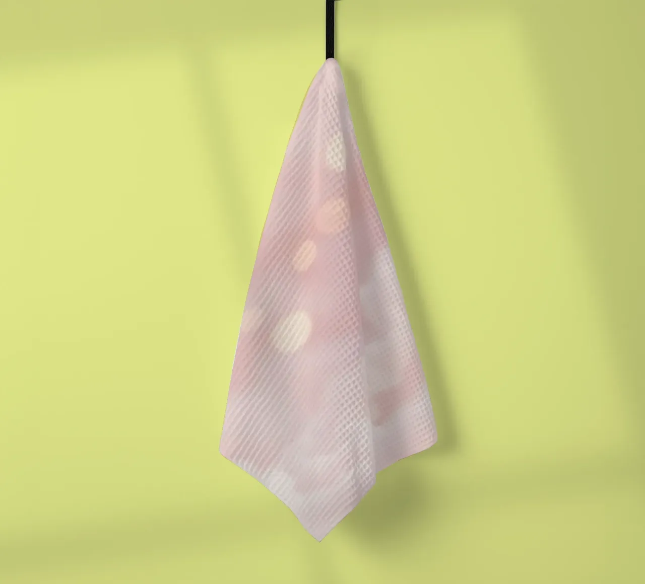 Soft pink abstract background with fluffy clouds and gentle tea towel by DesignDoodle