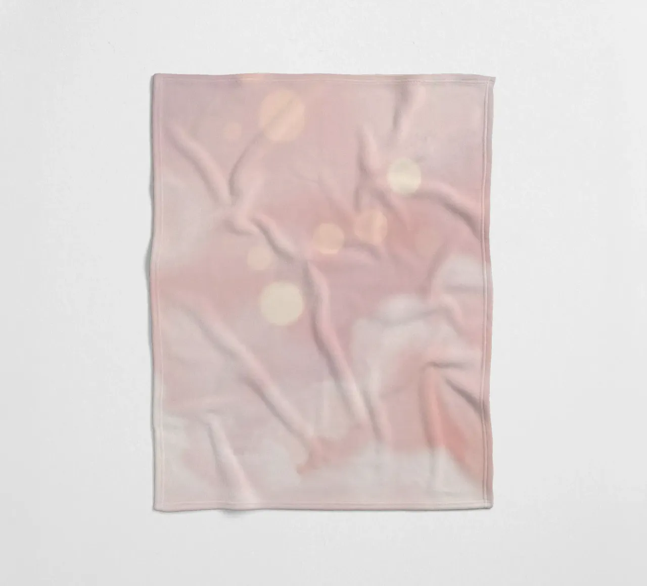 Soft pink abstract background with fluffy clouds and gentle fleece blanket by DesignDoodle
