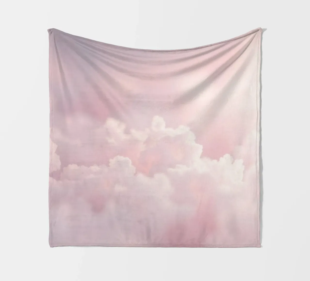 Soft pastel clouds create a serene abstract background fleece blanket by DesignDoodle