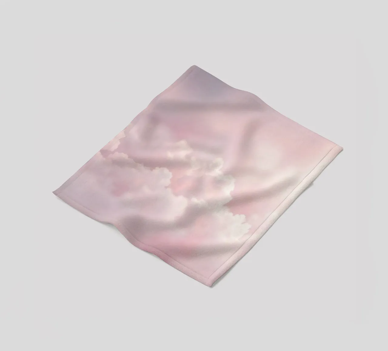 Soft pastel clouds create a serene abstract background fleece blanket by DesignDoodle
