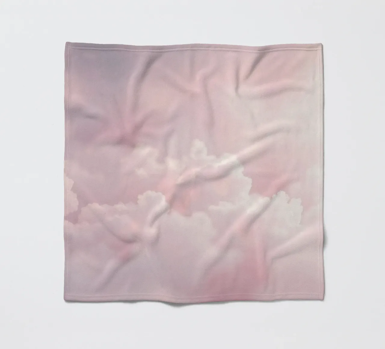 Soft pastel clouds create a serene abstract background fleece blanket by DesignDoodle