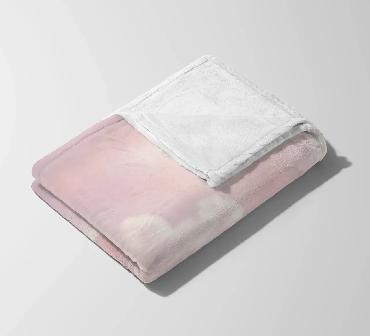 Soft pastel clouds create a serene abstract background fleece blanket by DesignDoodle