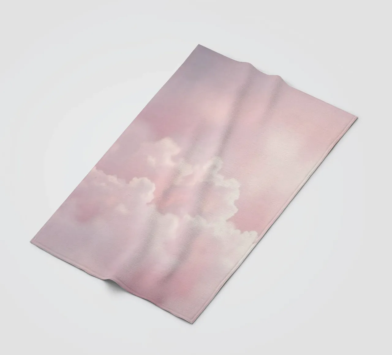 Soft pastel clouds create a serene abstract background fleece blanket by DesignDoodle