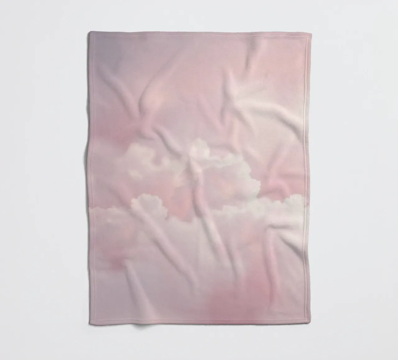 Soft pastel clouds create a serene abstract background fleece blanket by DesignDoodle
