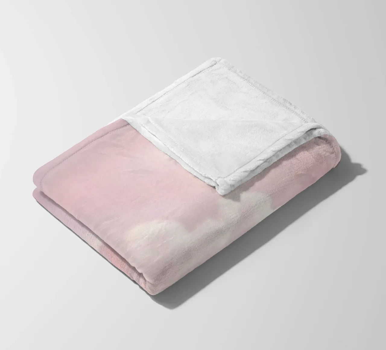 Soft pastel clouds create a serene abstract background fleece blanket by DesignDoodle