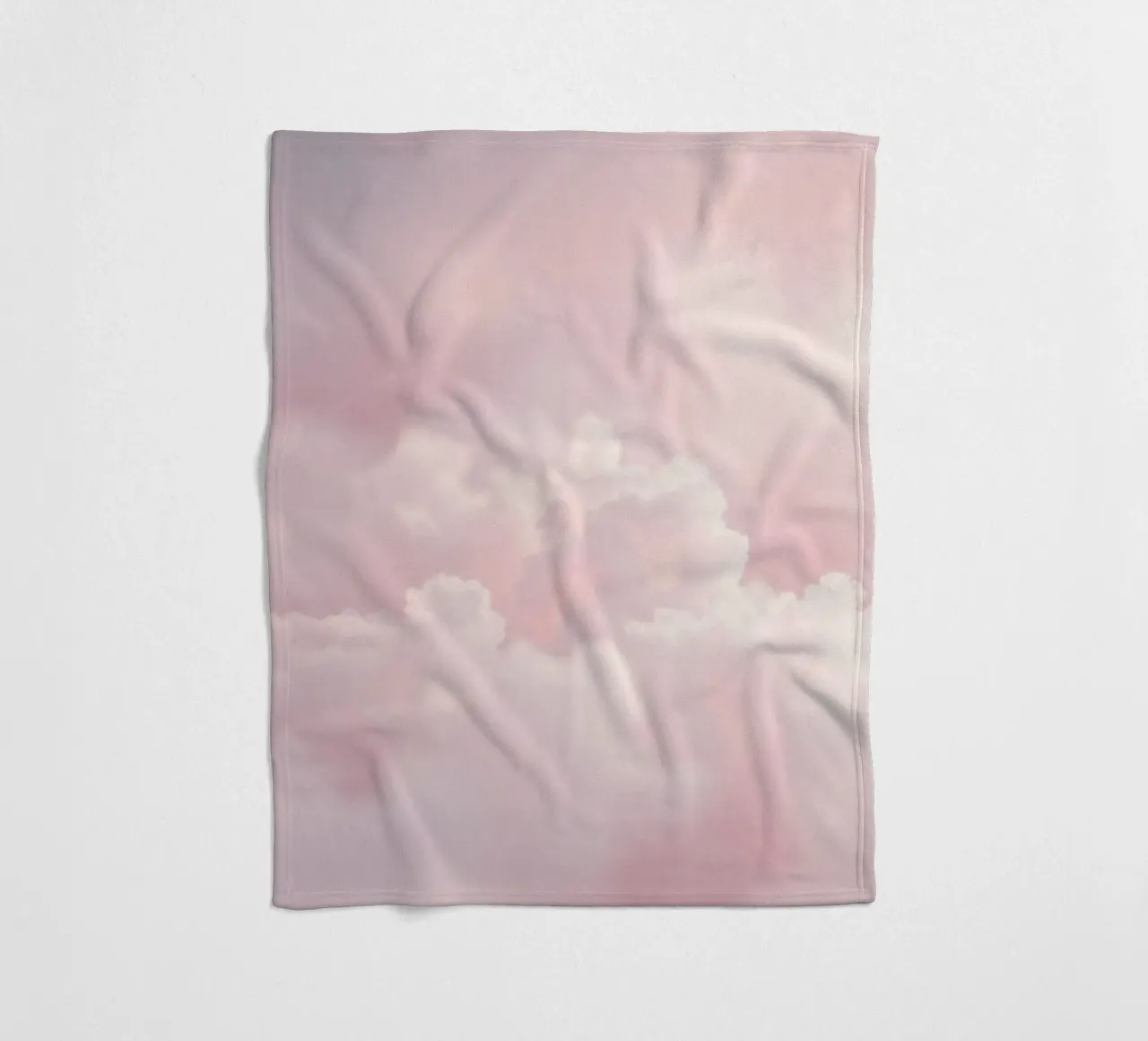 Soft pastel clouds create a serene abstract background fleece blanket by DesignDoodle