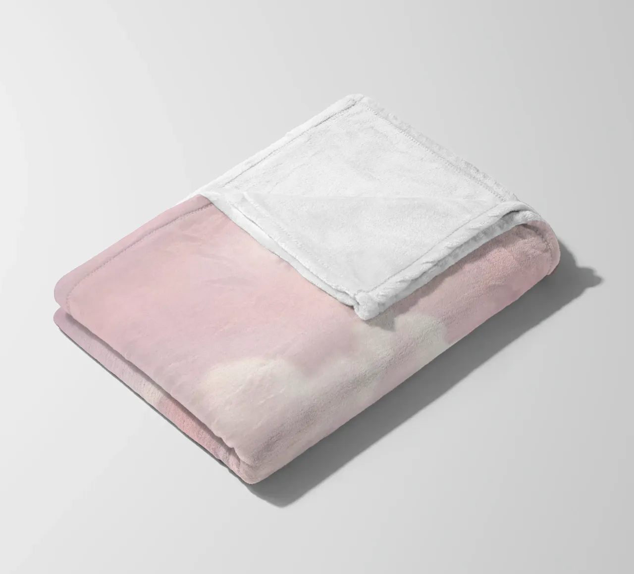 Soft pastel clouds create a serene abstract background fleece blanket by DesignDoodle