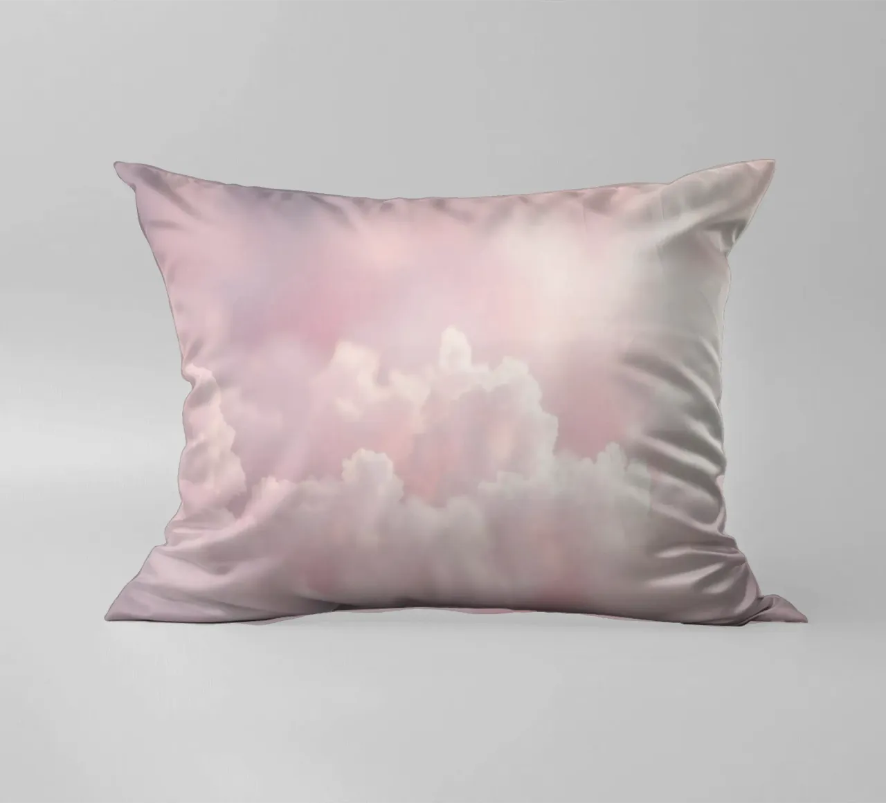 Soft pastel clouds create a serene abstract background decorative cushion by DesignDoodle