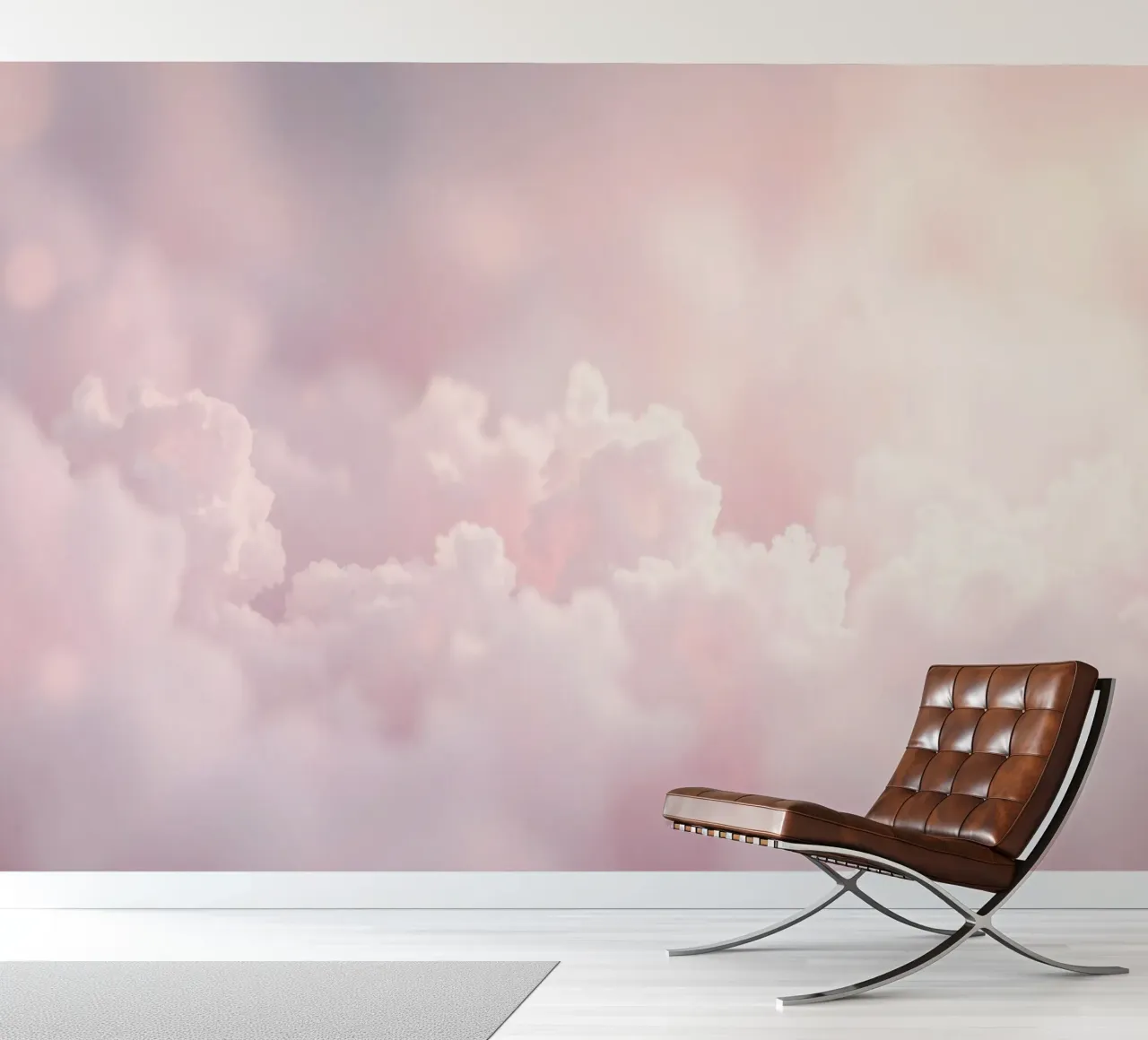 Soft pastel clouds create a serene abstract background photo wallpaper by DesignDoodle