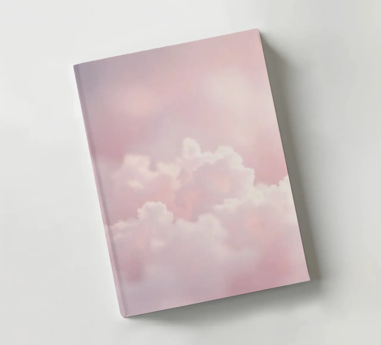 Soft pastel clouds create a serene abstract background notebook by DesignDoodle