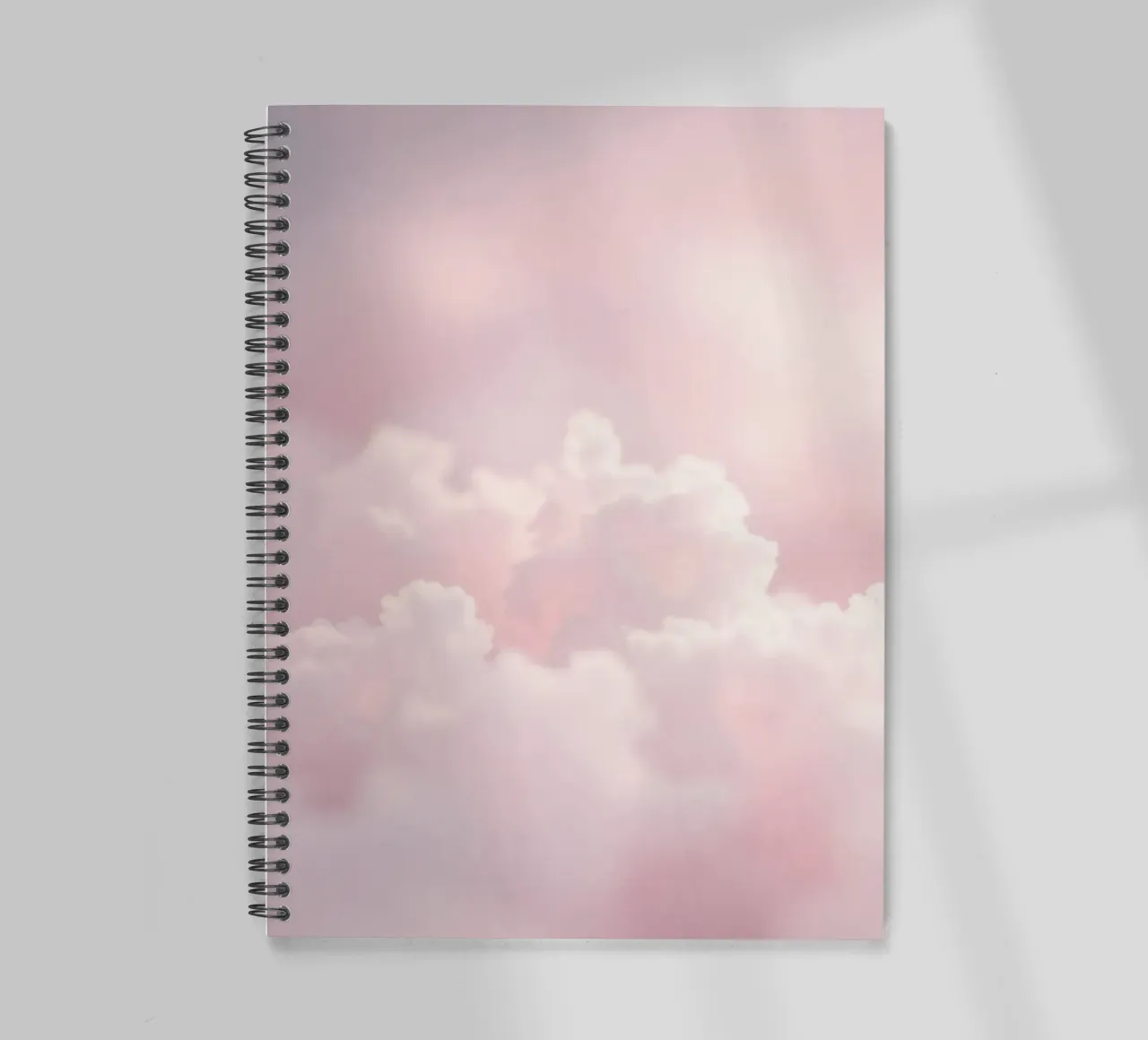 Soft pastel clouds create a serene abstract background spiral notebook by DesignDoodle