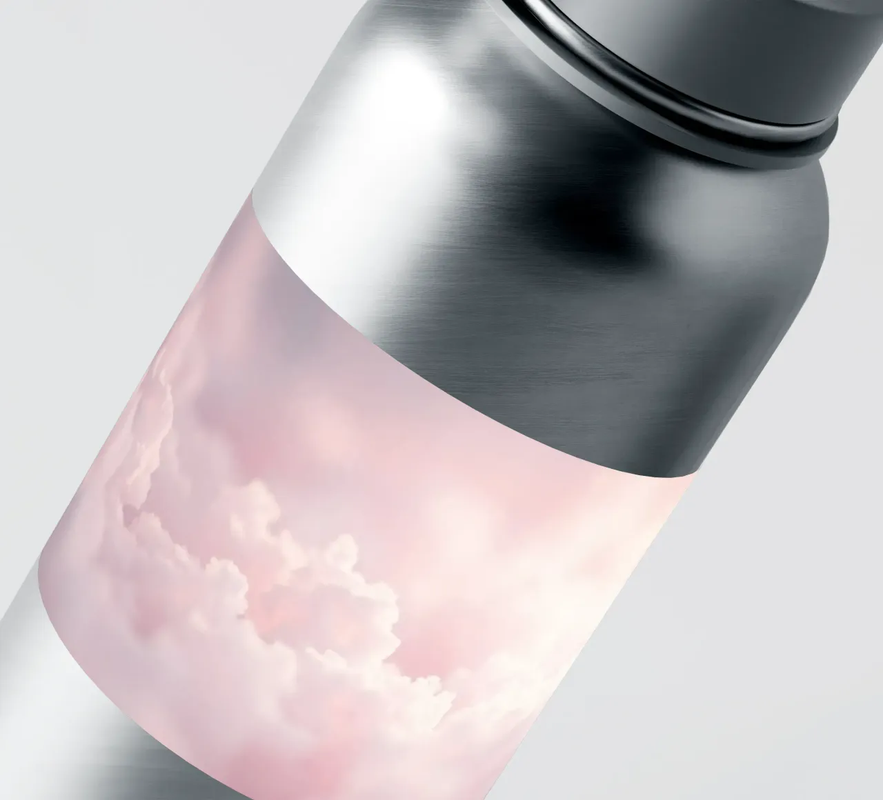 Soft pastel clouds create a serene abstract background sticker by DesignDoodle