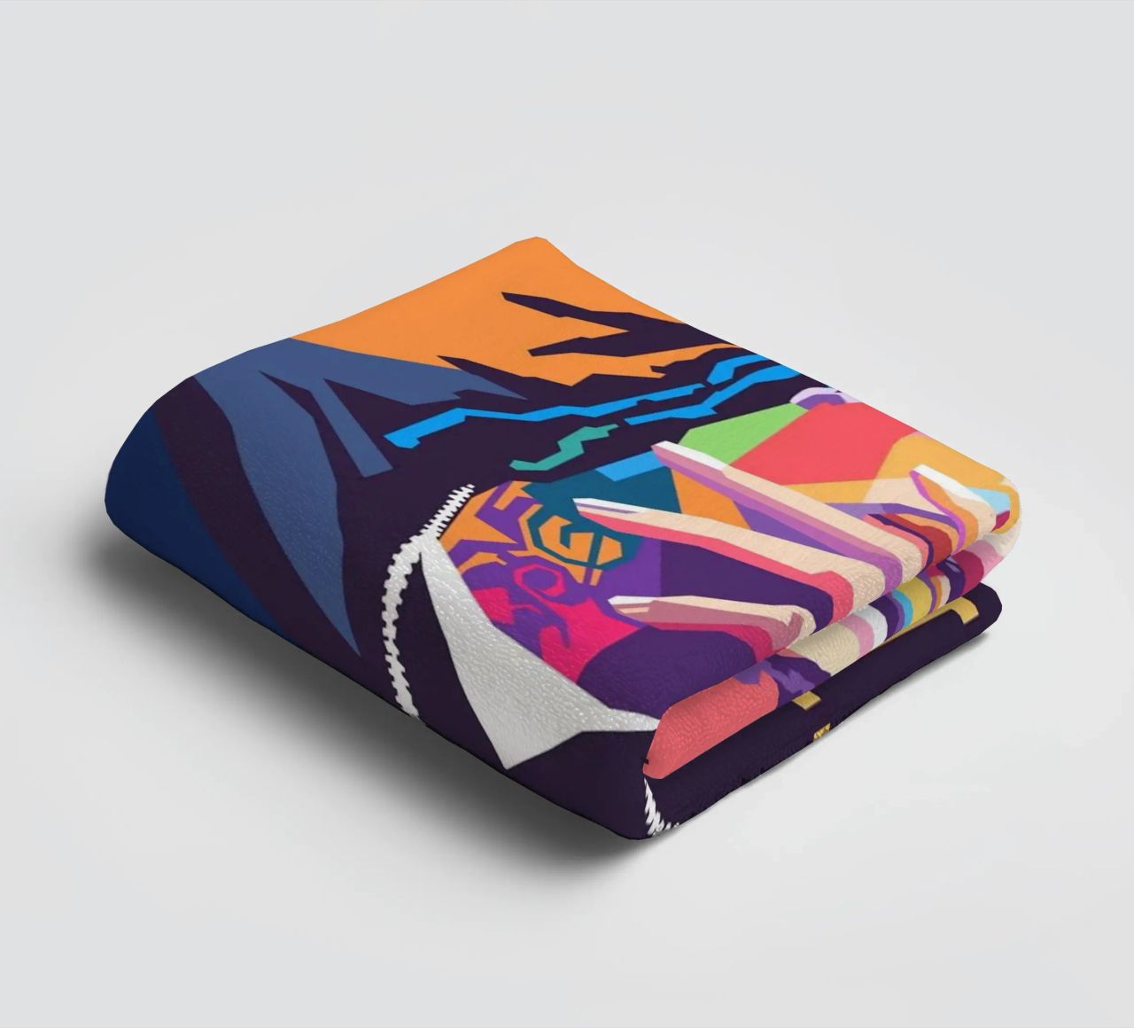 Wiz Khalifa colorful pop art portrait towel by Hantamrata