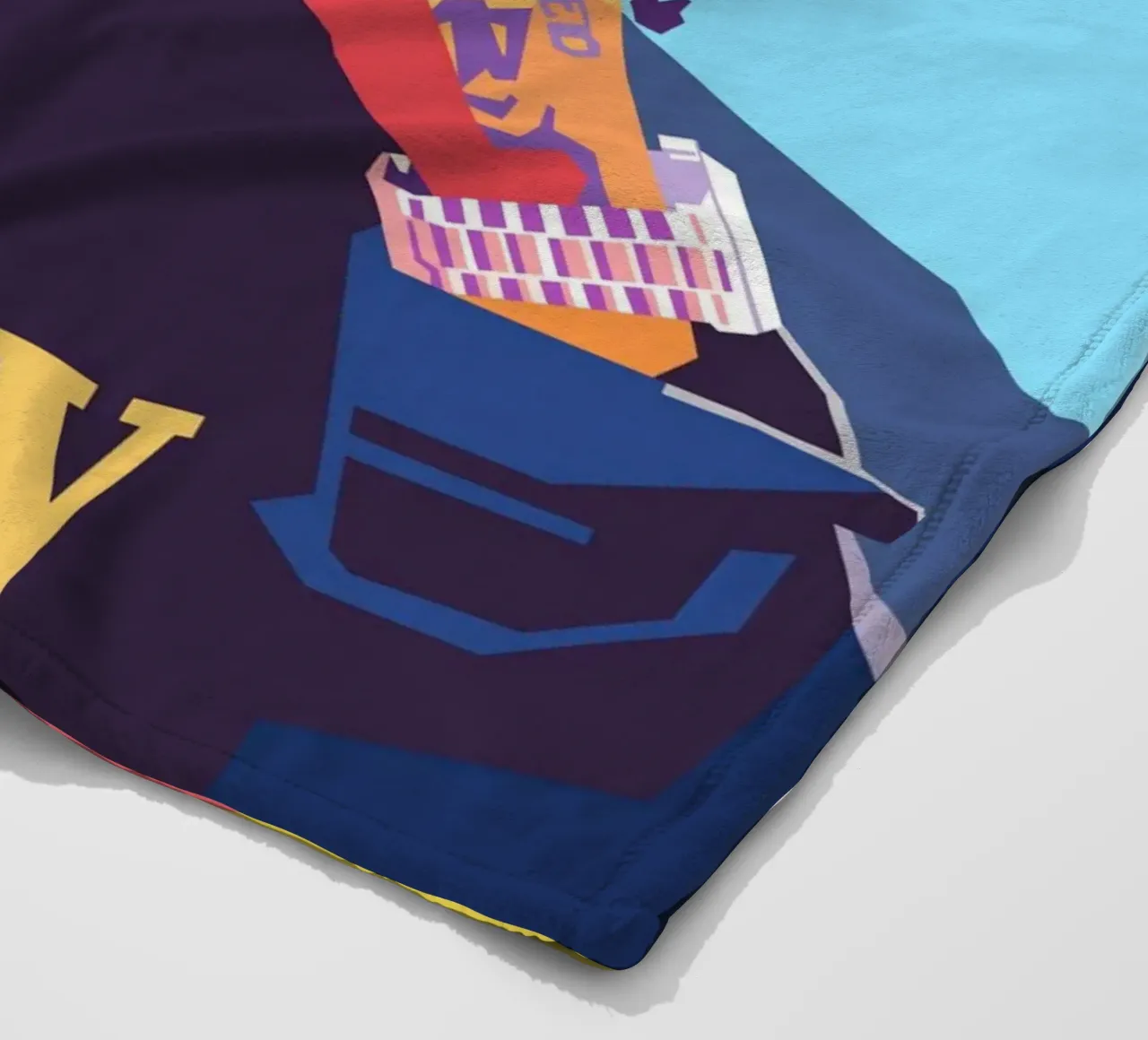 Ritratto pop art colorato di Wiz Khalifa coperta in pile da Hantamrata