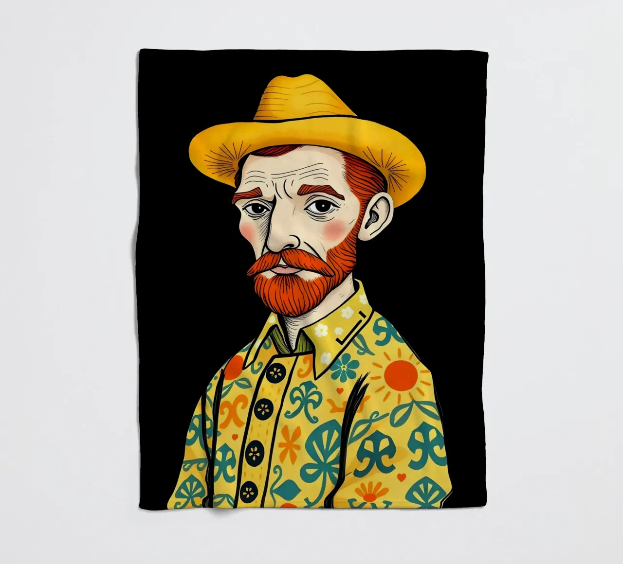 VINCENT VAN GOGH PORTRÄT Fleecedecke von COLLEEN CRAFTS