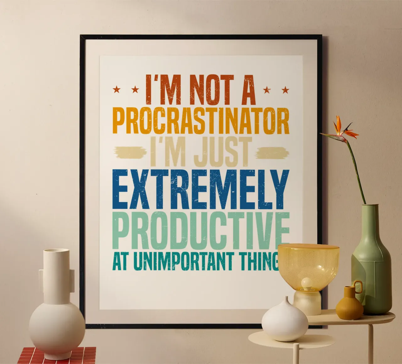 I'M NOT A PROCRASTINATOR, I'M EXTREMELY PRODUCTIVE AT UNIMPO carta hahnemühle da edsonramosart