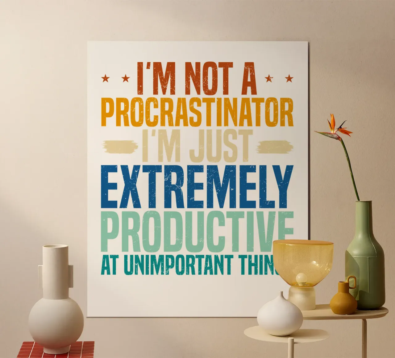 I'M NOT A PROCRASTINATOR, I'M EXTREMELY PRODUCTIVE AT UNIMPO carta hahnemühle da edsonramosart