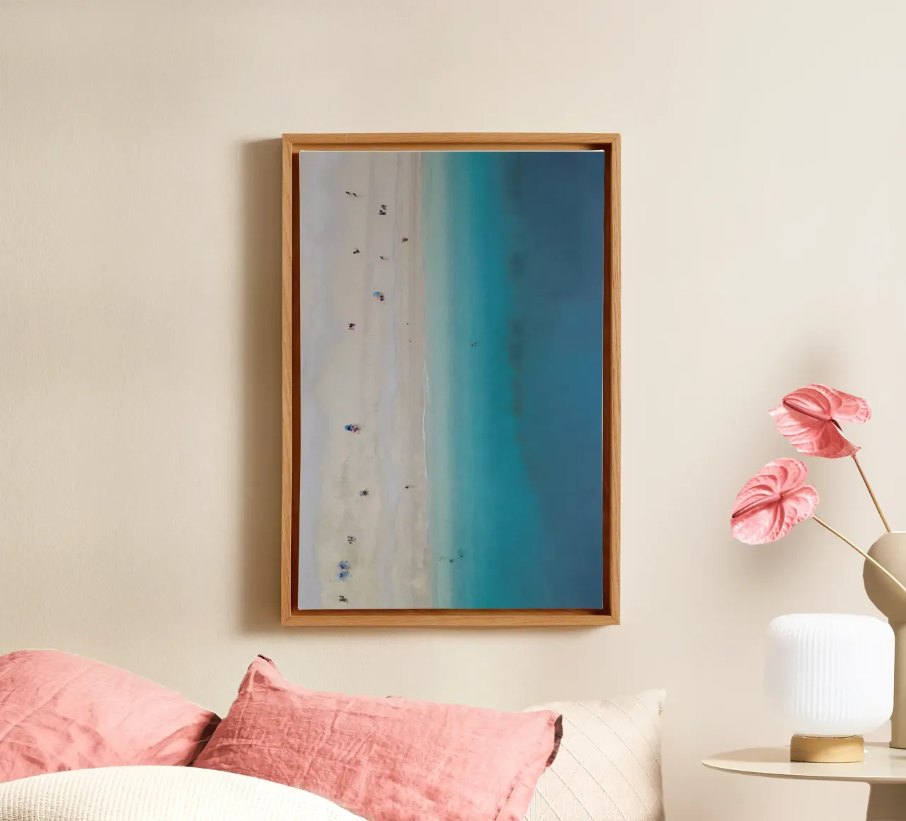 Where The Living Is Easy canvas met Baklijst van Studio Nahili