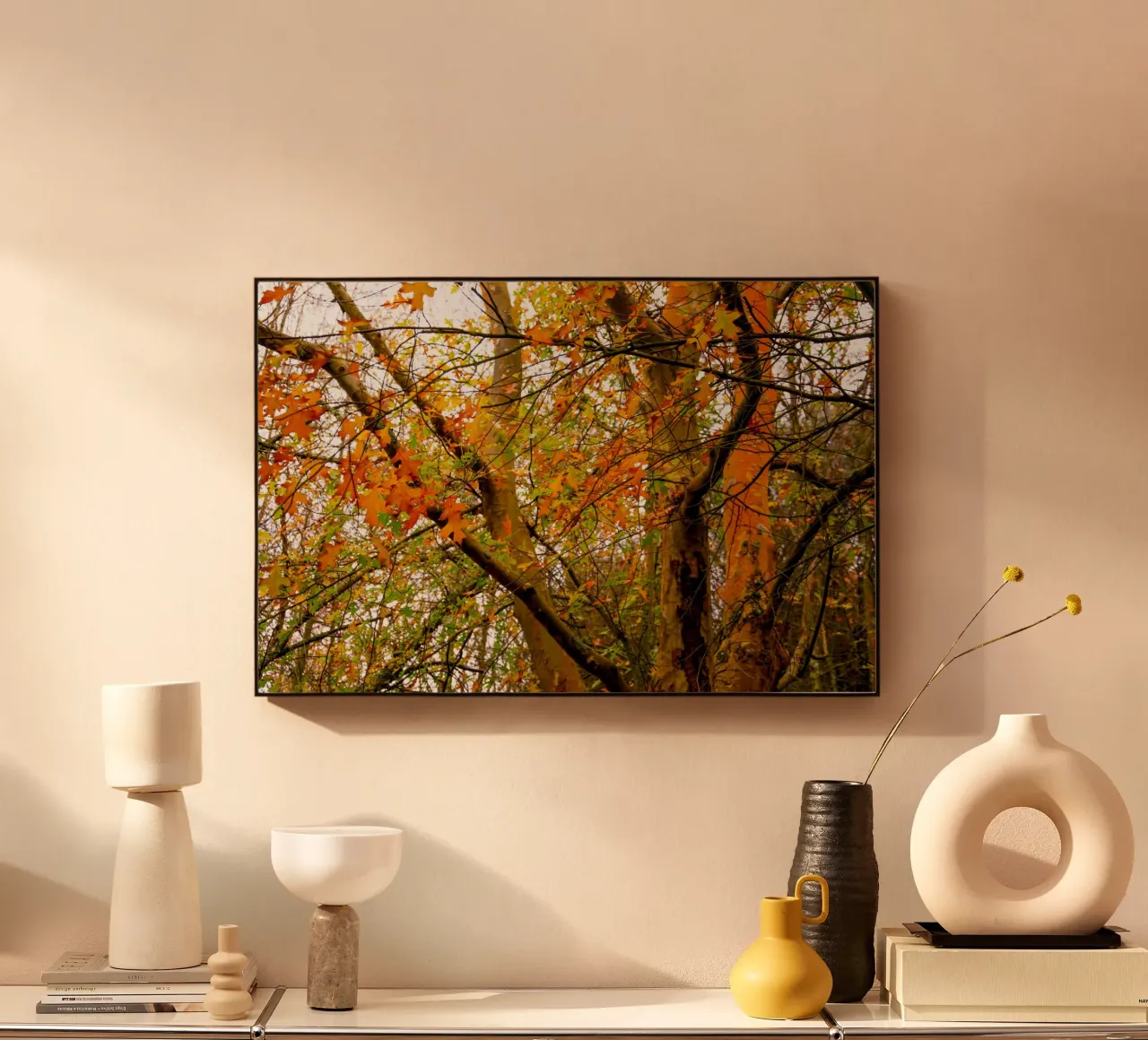 Autumn yellow and orange acrylic glass by Teresa André