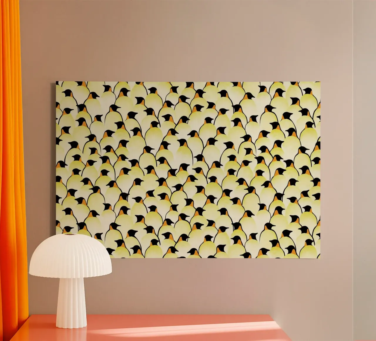 Penguins canvas by Florent Bodart