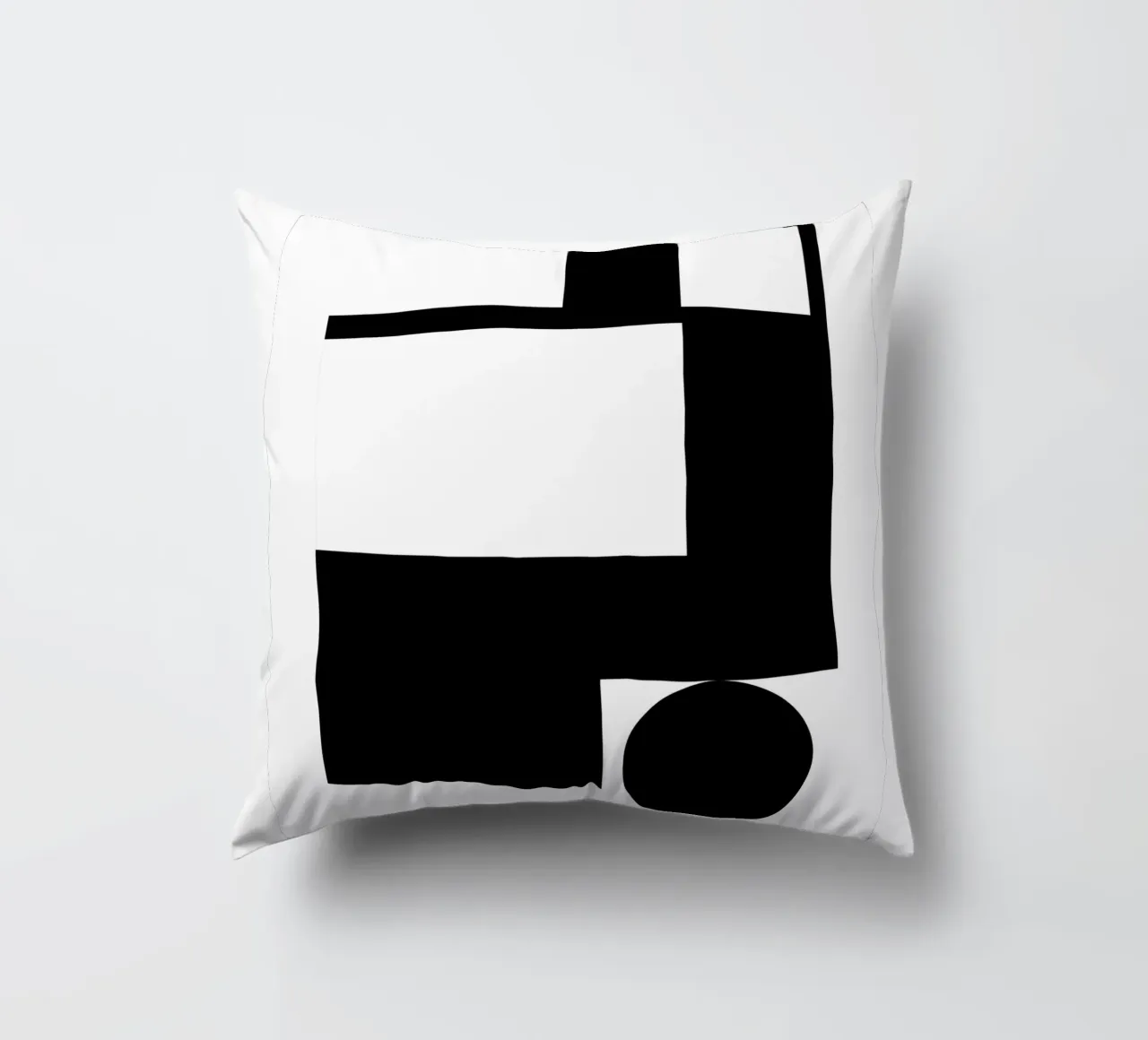 Geometric black and white cuscino da LisaArtes