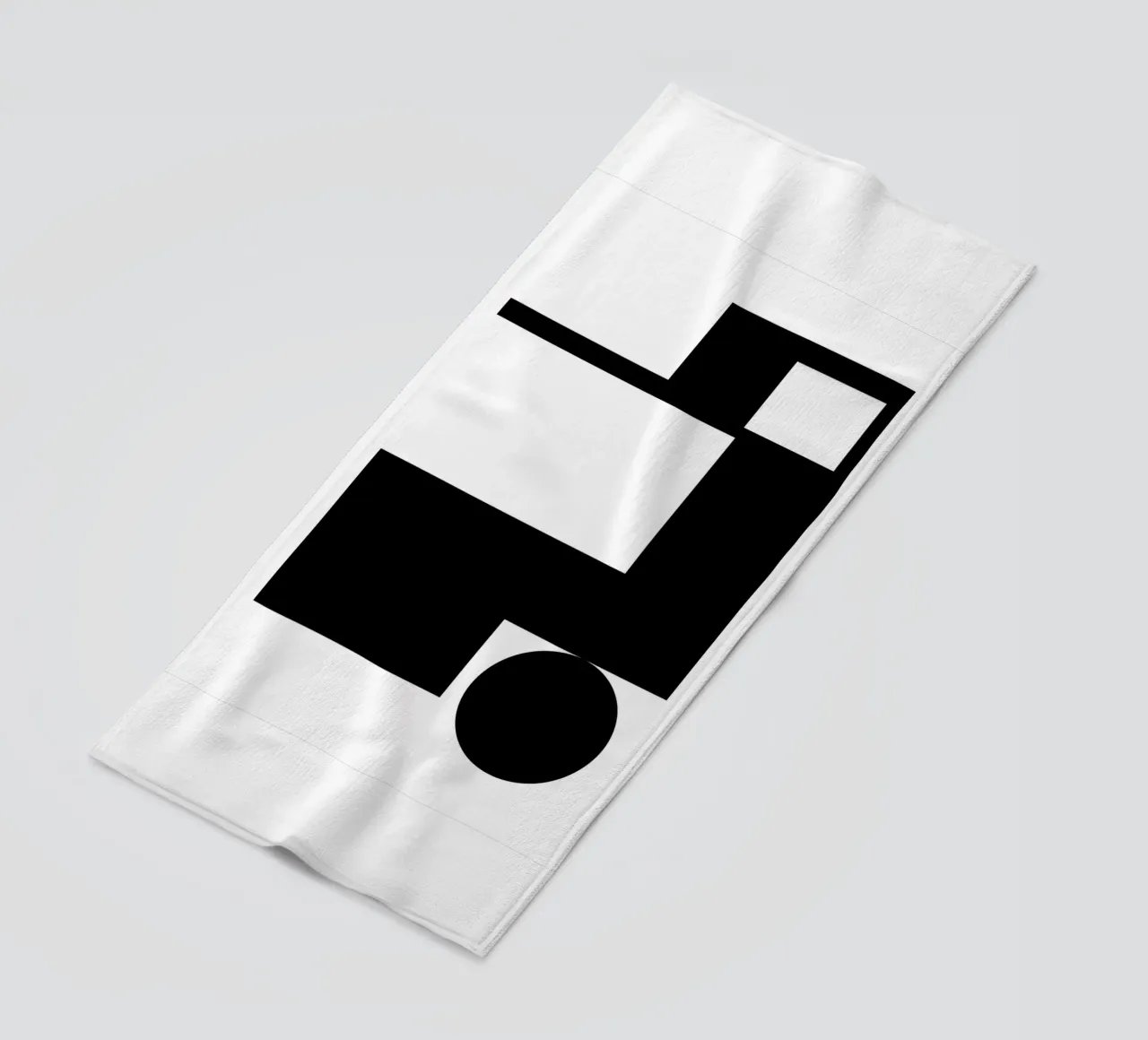 Geometric black and white telo mare da LisaArtes