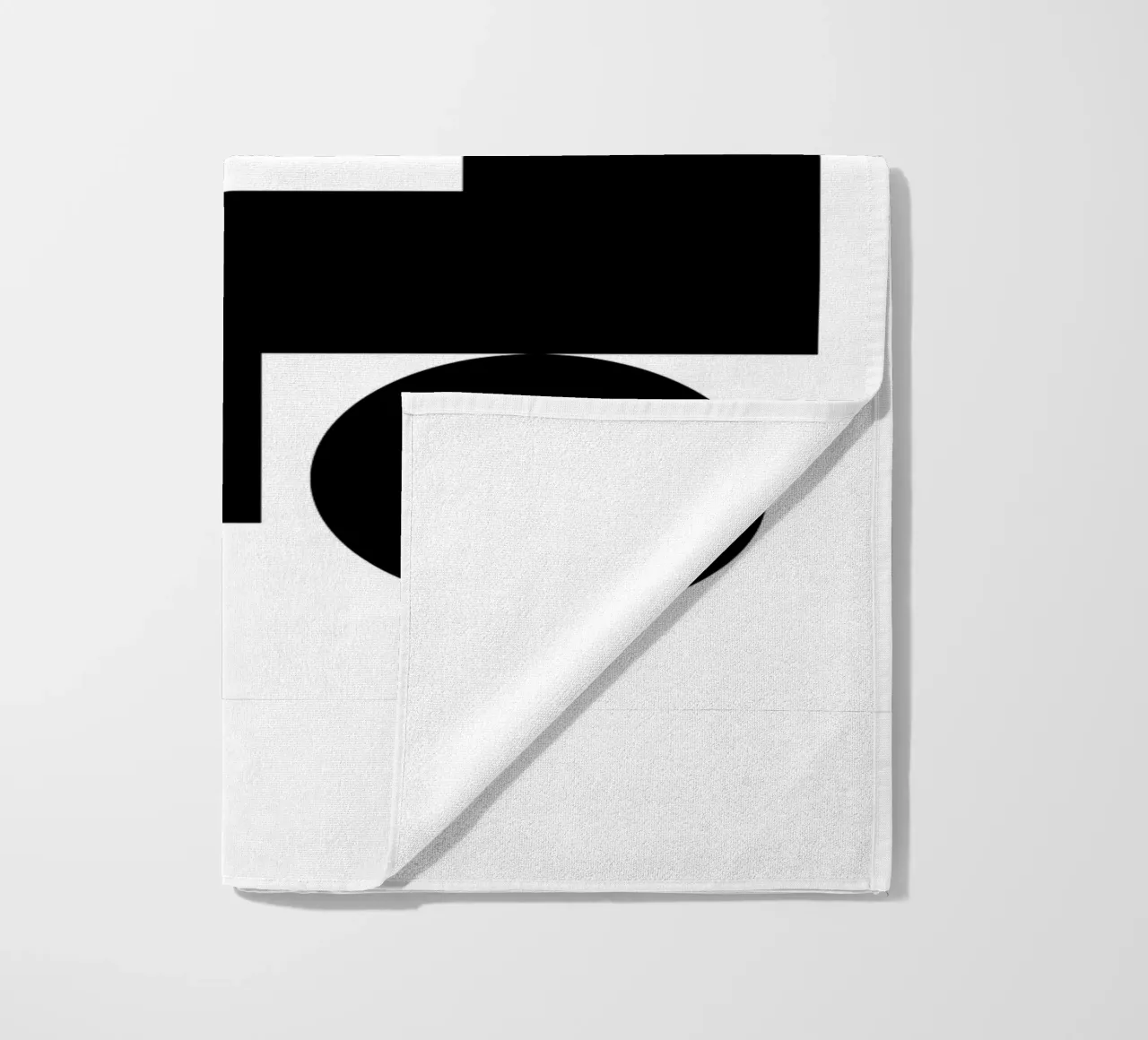 Geometric black and white telo mare da LisaArtes
